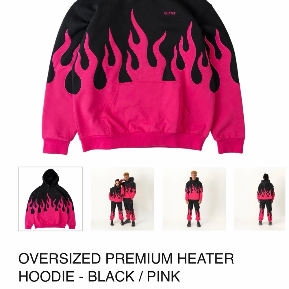 Kill Crew Black and Pink Fighters Club Hoodie